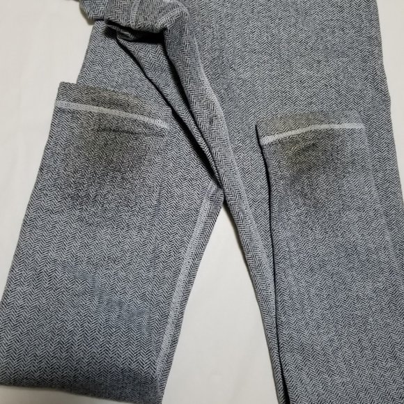 Lululemon Ghost Herringbone Luon Mid Rise Wunder Under Pants - Picture 6 of 6